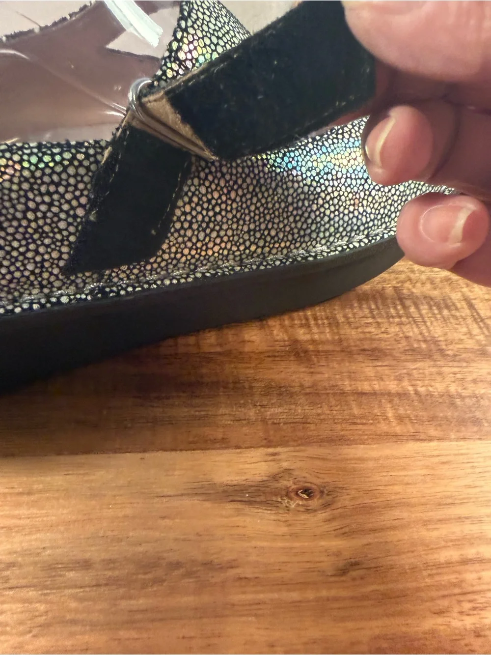 Alegria Dayna Professional Mary Jane Comfort Shoe Iridescent Metallic 9.5 NWOT